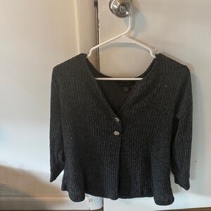 Carolyn Taylor Charcoal Cardigan Sweater